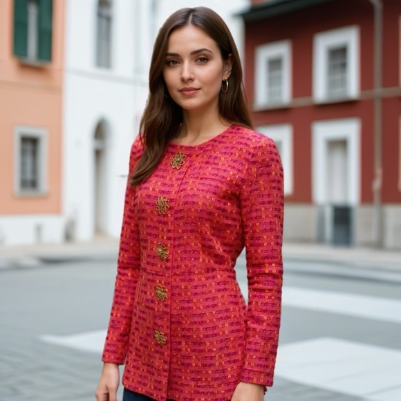 Oscar de la Renta Studio Tweed Jacket - Picture 1 of 8